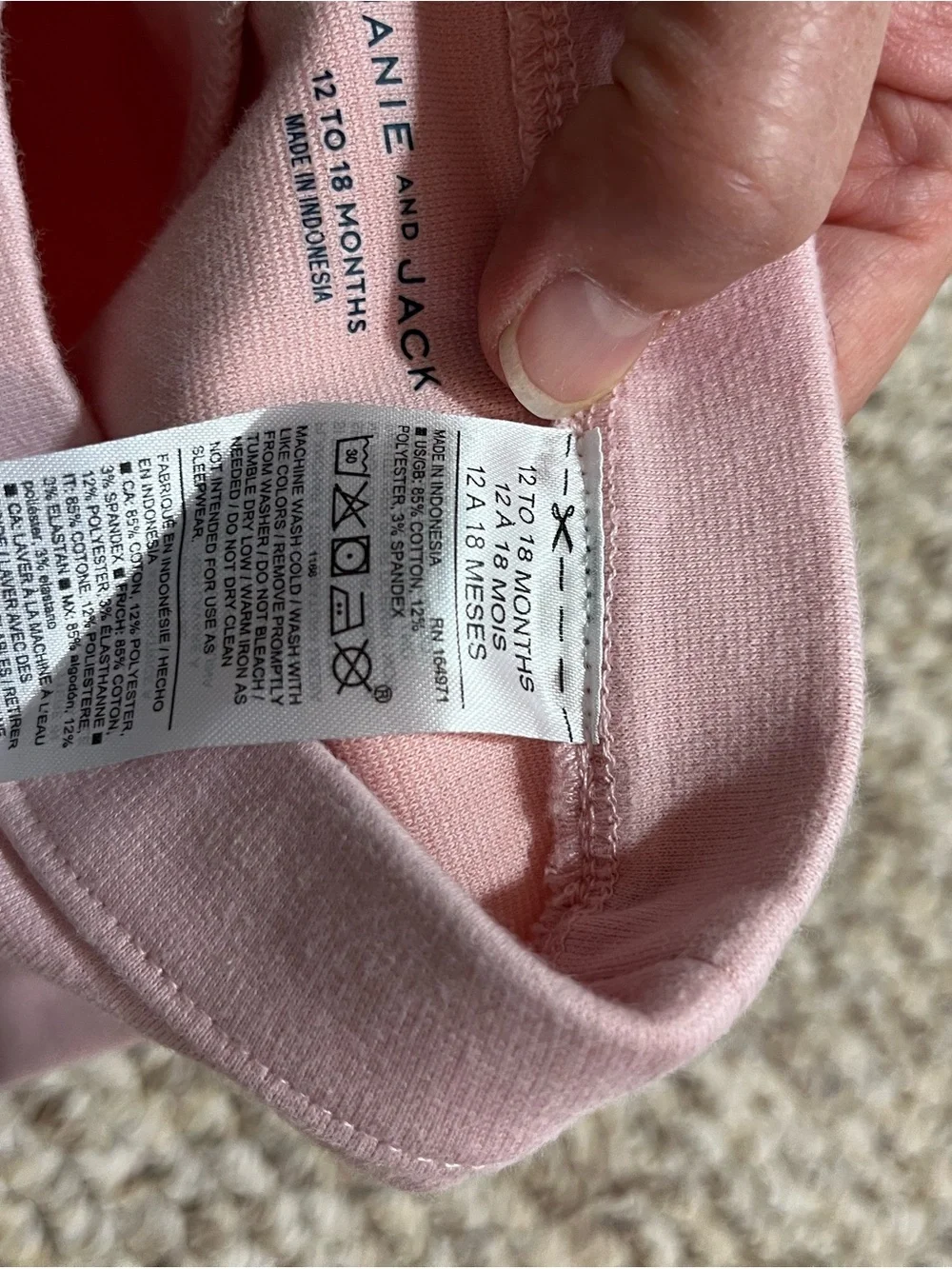 Janie and Jack Pink Heart Knit Sweater & Leggings Outfit Set 12-18M